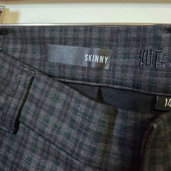 EUC LIKE NEW KUT FROM THE KLOTH PLAID SKINNY STRETCH PANTS SIZE 14 WOMENS - Picture 12 of 16